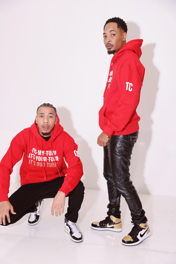 It’s Our Turn” Bold Red Hoodie